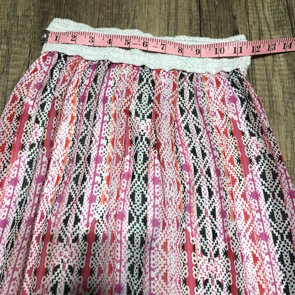 Pink and orange patterned maxi skirt - Picture 6 of 8